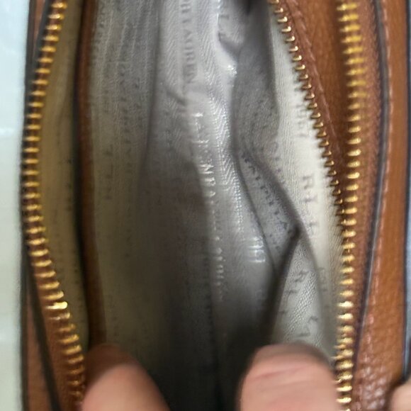 $258 Polo Ralph Lauren Cute Elegant Hayes CAMERA Brown Small RLL BAG - Picture 5 of 11